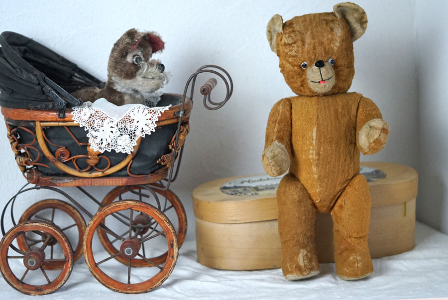 突き出たお鼻が可愛いフランスアンティークベア42cm 1930-40年代頃 gt