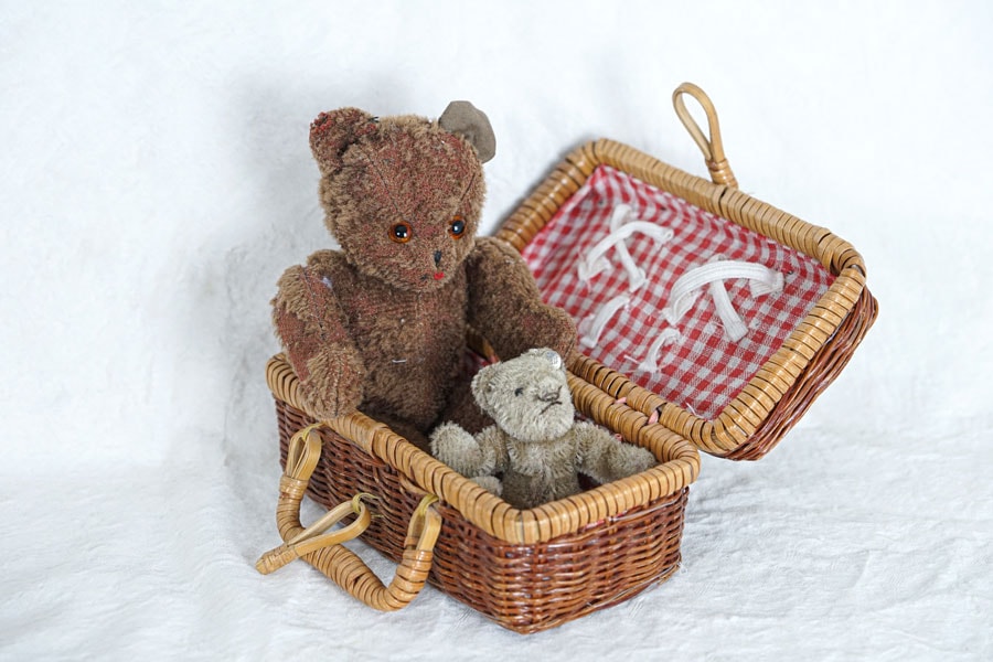 ドール用バスケットとミニベアとシュタイフベアセット gt-992の通販