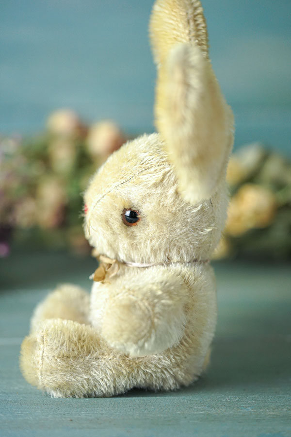 ブラームスの子守歌オルゴール入りうさぎさん25cm 1959年製 gt-1023の