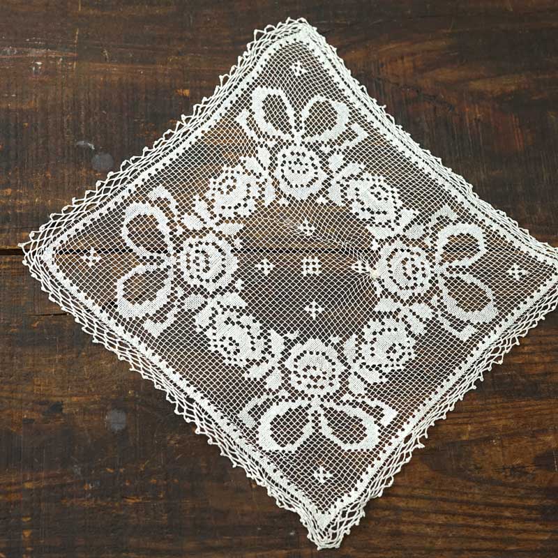 薔薇のスクエアのフィレレース23×23cm gla-1831の通販｜こよなく