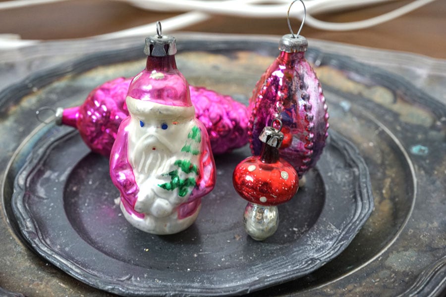 アンティーク クリスマスオーナメント 吹きガラス アソートセットC gx