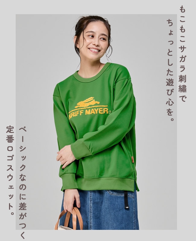 クリフメイヤー[公式] サガラ刺繍裏起毛クルー(ロゴ) LADYS W2527817