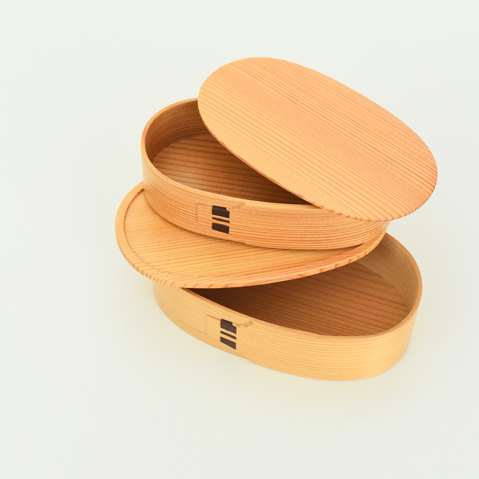 栗久の曲げわっぱ小判弁当大☆伝統的工芸品★秋田県大館☆グッドデザイン選定商品 栗久 - 曲げわっぱのお弁当箱 全国送料無料 | 職人.com