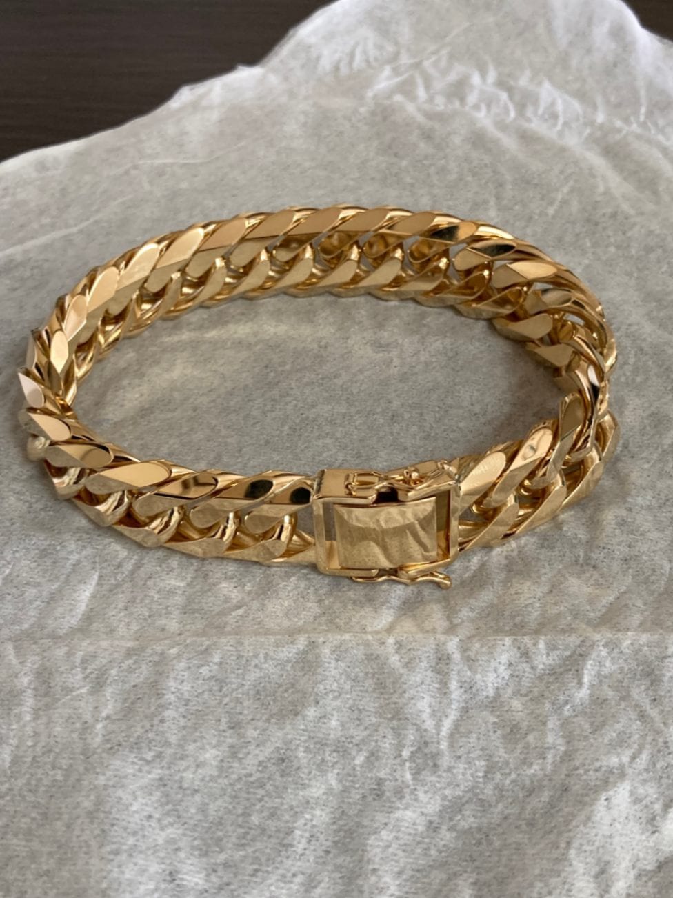 18金 喜平ブレスレット K18 6面カットダブル 150g 21cm 造幣局検定