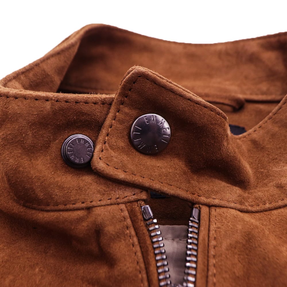 エンメティ ライダース メンズ スペシャルレザー ゴートスエード