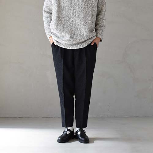 e213t179) / evam eva(エヴァムエヴァ) / wool tuck pants(ウール