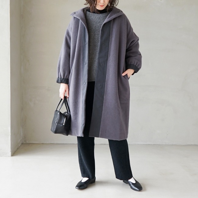 □(e223t180) / evam eva (エヴァムエヴァ) / wool padding hooded
