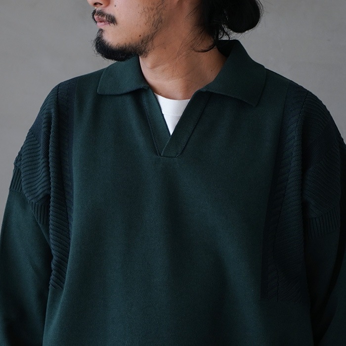 30%OFF】(ysk-24ss-kn06) YASHIKI(ヤシキ) / Shunrin Skipper Knit