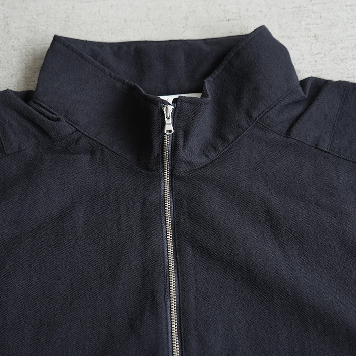 □(anc-sh72) / ANCELLM (アンセルム) / WOOL HALF ZIP PULL OVER