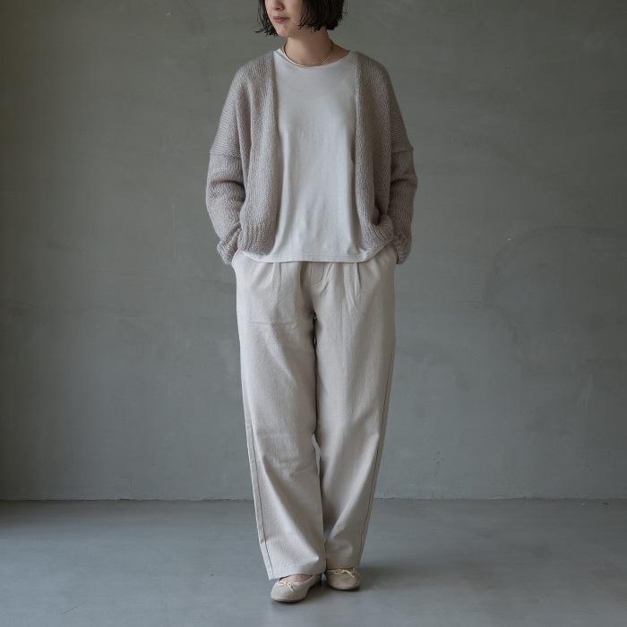 e233k024) / evam eva (エヴァムエヴァ) /mohair silk cardigan(モヘア