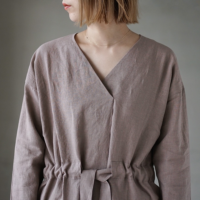 e221t035) / evam eva(エヴァムエヴァ) / water linen one-piecee