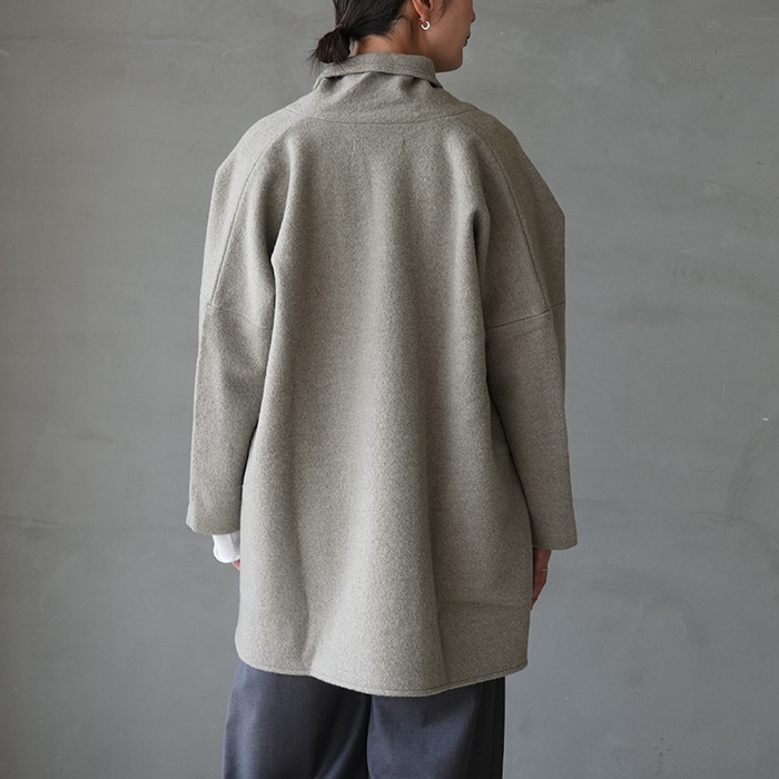 □(e253k092) / evam eva (エヴァムエヴァ) / press wool robe(プレス