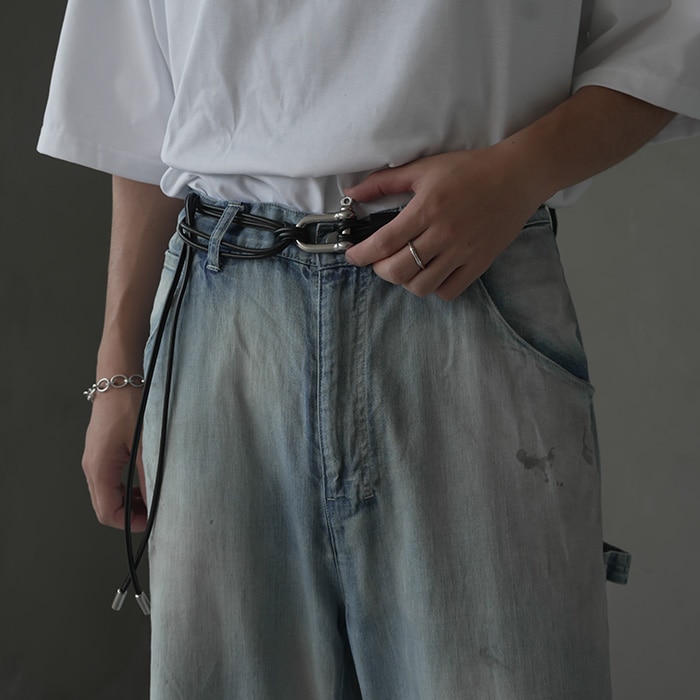 anc-gd12) / ANCELLM (アンセルム) / LEATHER ROPE BELT（レザーロープ