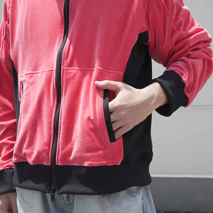 □(anc-ct70) / ANCELLM (アンセルム) / VELOUR SWITCHING JACKET
