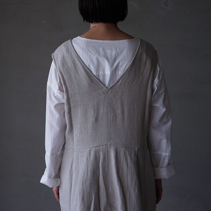 □(e243t083) / evam eva(エヴァムエヴァ) /linen wool all-in-one