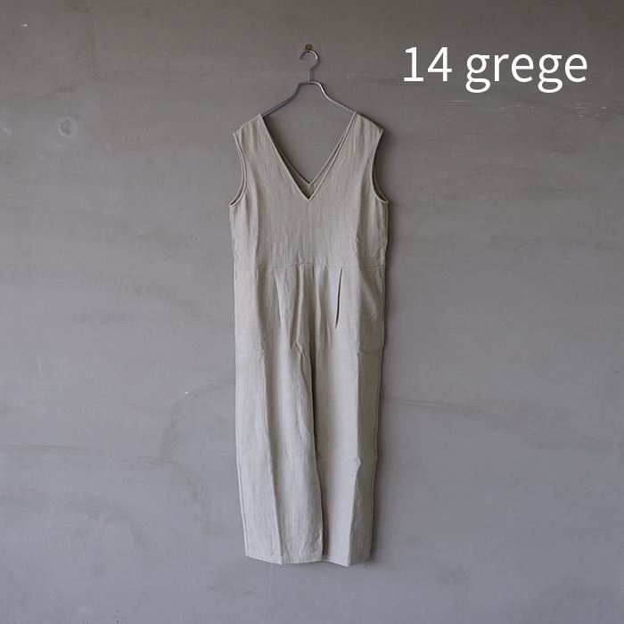 □(e243t083) / evam eva(エヴァムエヴァ) /linen wool all-in-one