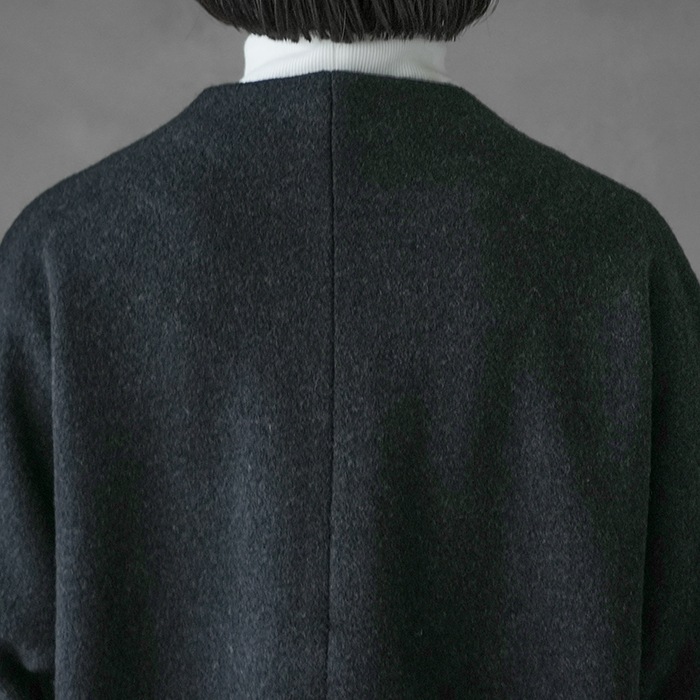 ○（e243k093) / evam eva(エヴァムエヴァ) /press wool long coat