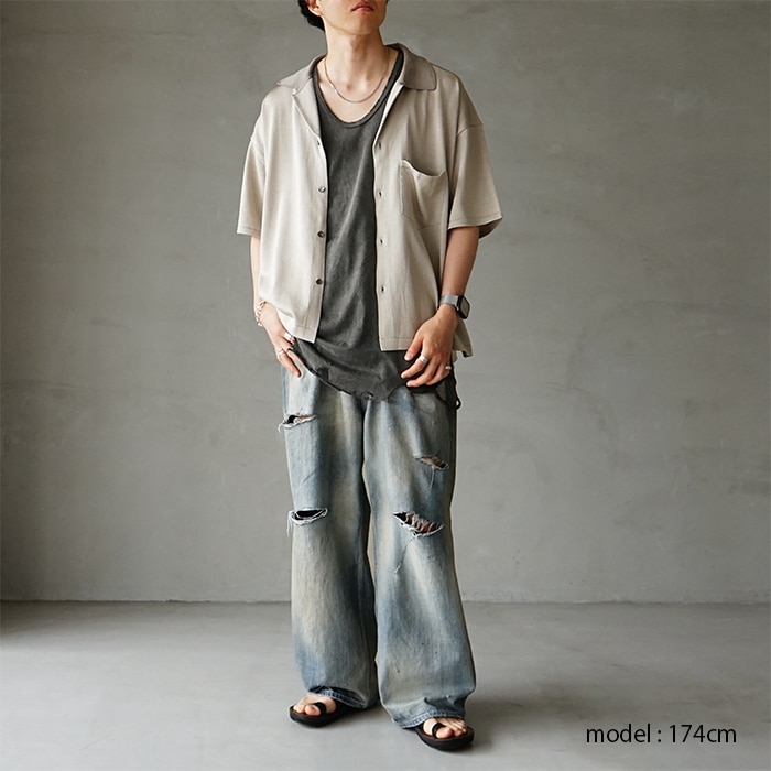 anc-ct141) / ANCELLM (アンセルム) /DAMAGE TANK TOP（ダメージタンク