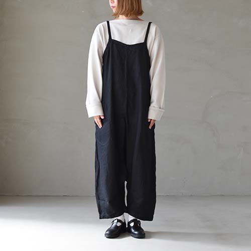 13517101) vlas blomme(ヴラスブラム) / Wild Double Gauze サロペット