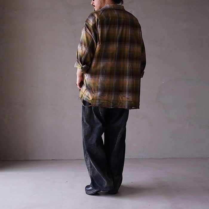anc-sh39) / ANCELLM (アンセルム) / R/C CHECK CRASH LS SHIRT