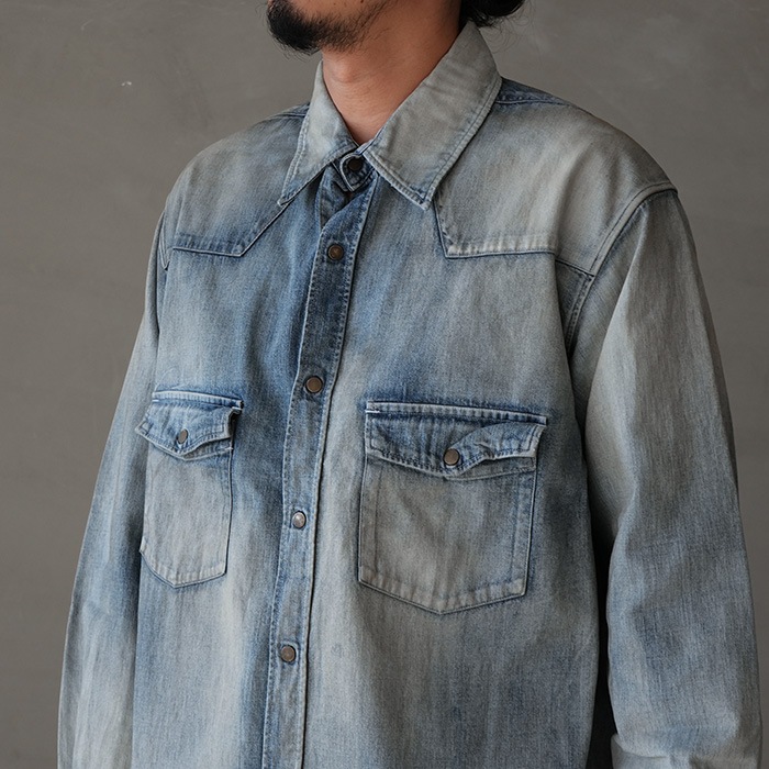 anc-sh50) / ANCELLM (アンセルム) / DENIM WESTERN SHIRT（デニム
