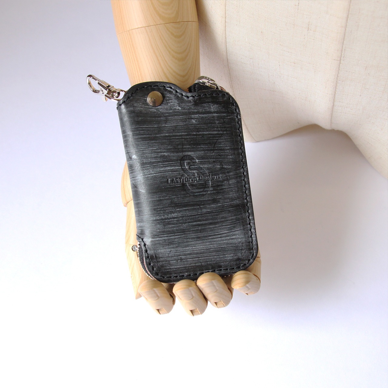 ブライドルレザー ファスナー キーケース ワイド 】 免許証 & カードが