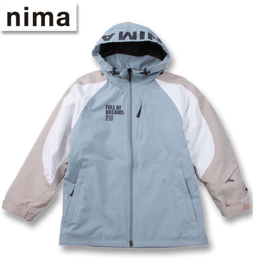 大きいサイズ nima スノーボード ジャケット ブルーグレー 3L 5L 7L