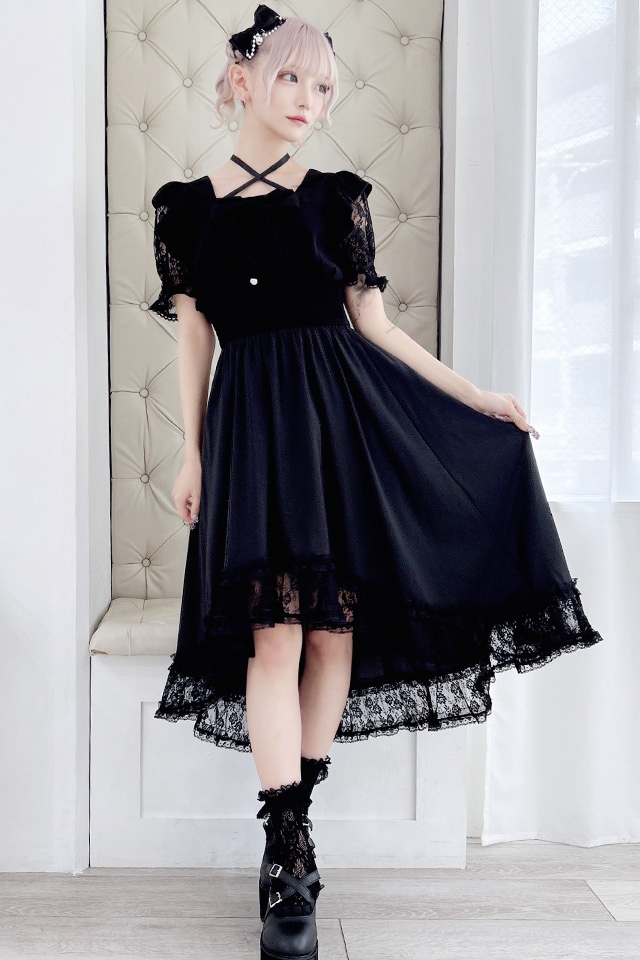 Princess Melody】ハイロースカートワンピース - ブラック size-F