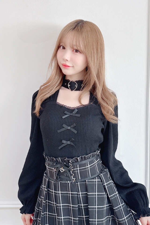 MA*RS】ハートベルト付きテレコトップス - BLK/BLK size-F | 地雷系