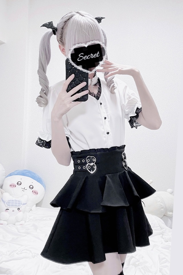 MA*RS】ZIPクロスブラウス - ホワイト size-F | 地雷系・量産型の