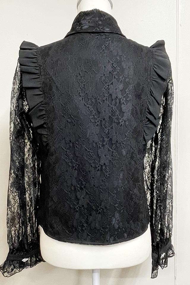 Princess Melody】びっぐりぼんタイレース袖ブラウス - ブラック size