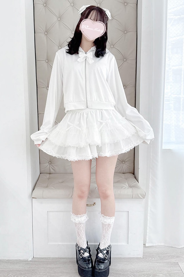 Princess Melody】2段チュール重ねフリルスカパン - ホワイト size-F