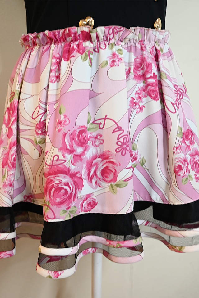 MA*RS】【通販限定販売】幾何学バラ柄ワンピース - ピンク size-F