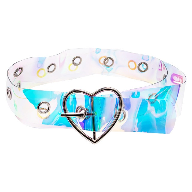 ホログラフィックオーロラベルト 【ハートバックル】 /リッスン