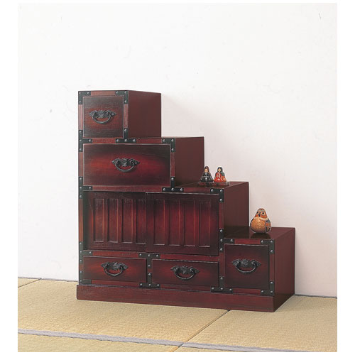 階段箪笥 民芸調 和箪笥 箪笥 キャビネット チェスト 引き出し 小物