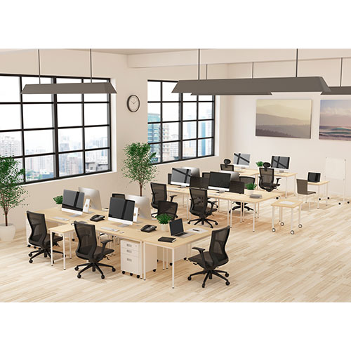 サイドテーブル サイドデスク 幅800×奥行555×高さ635mm キャスター付き