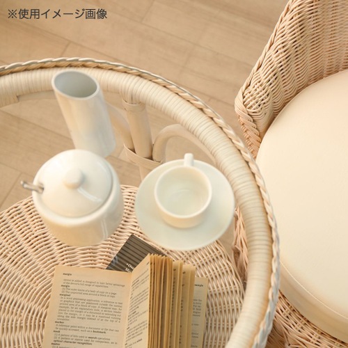 サイドテーブル ラタンテーブル ガラステーブル カフェテーブル