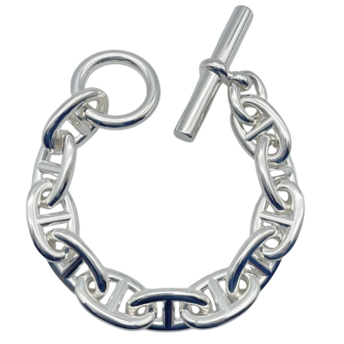 エルメス シェーヌ・ダンクル ブレスレット TGM シルバー925 11コマ