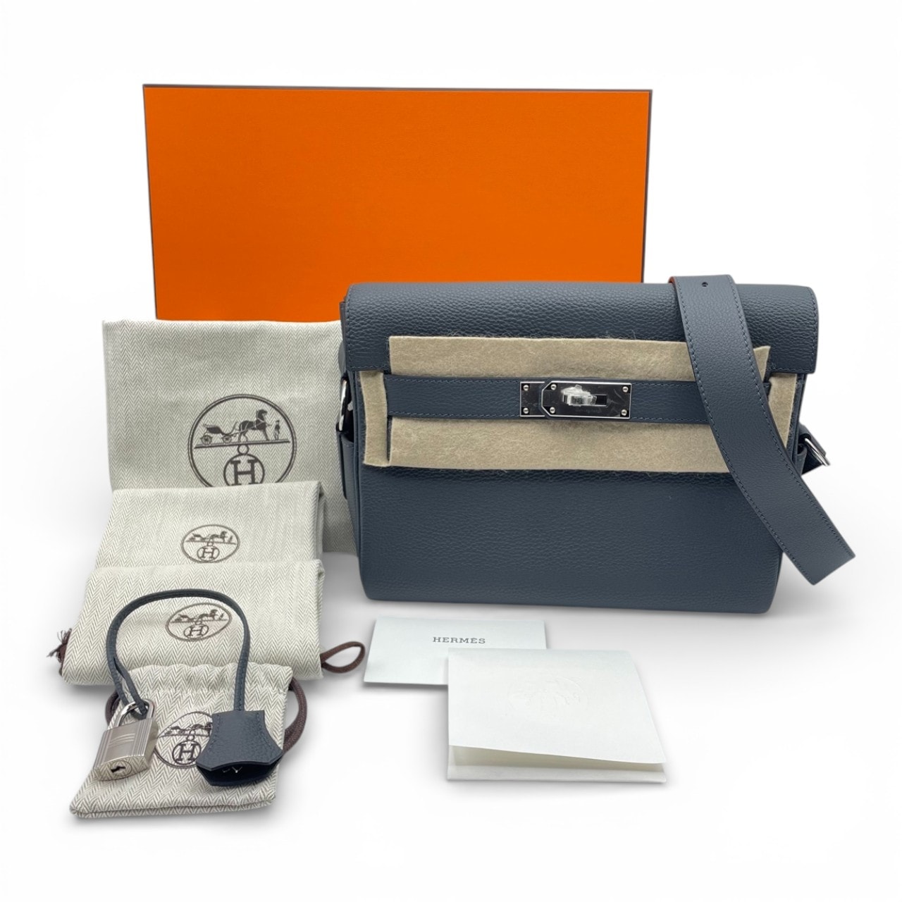 エルメス ケリーメッセンジャー PM グリミスティ トゴ シルバー金具 K