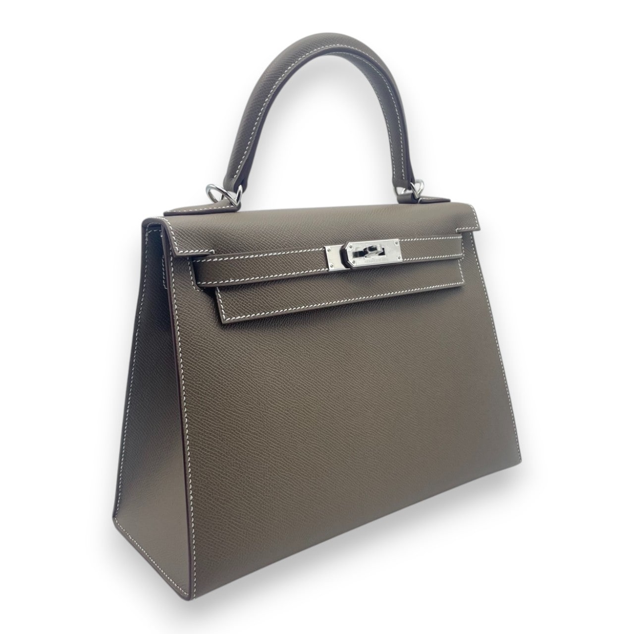 エルメス ケリー 28 エトゥープ エプソン シルバー金具 K刻印