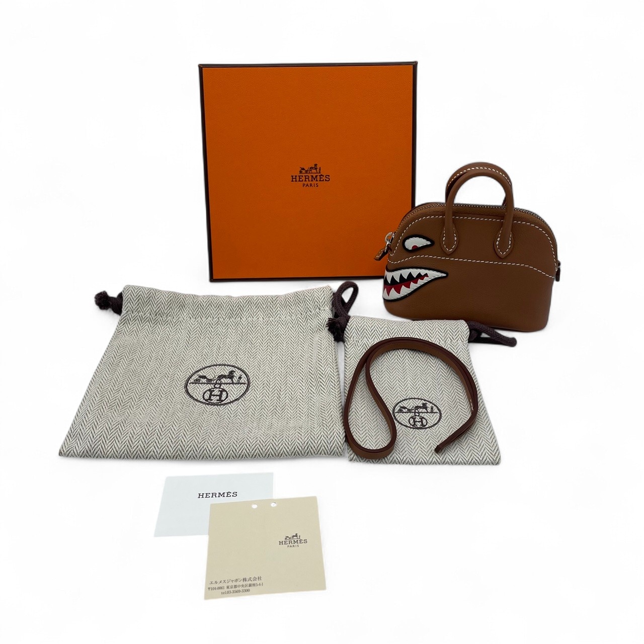 エルメス ボリード シャーク チャーム ゴールド スイフト K刻印