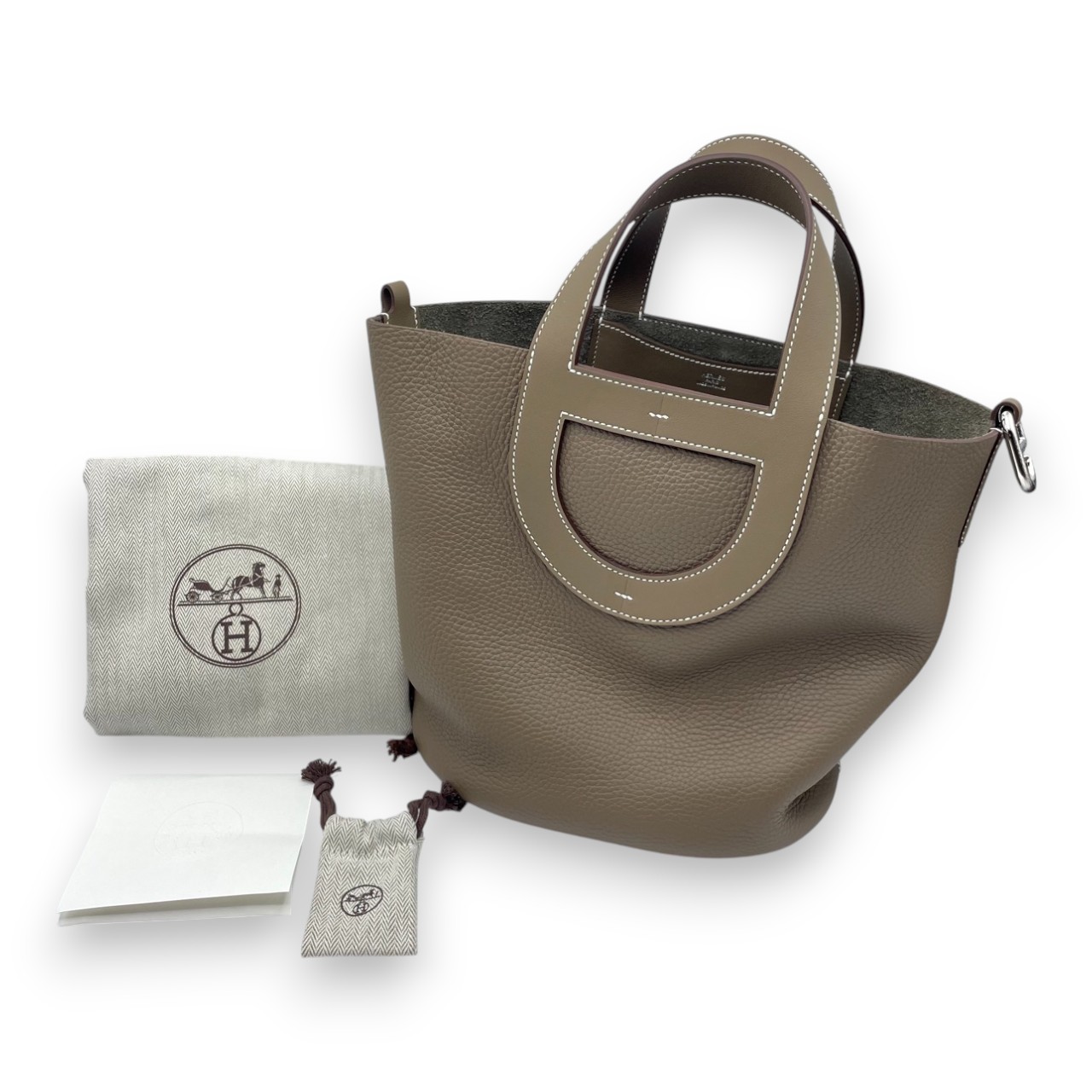 エルメス インザループ 23 エトゥープ トリヨンクレマンス シルバー