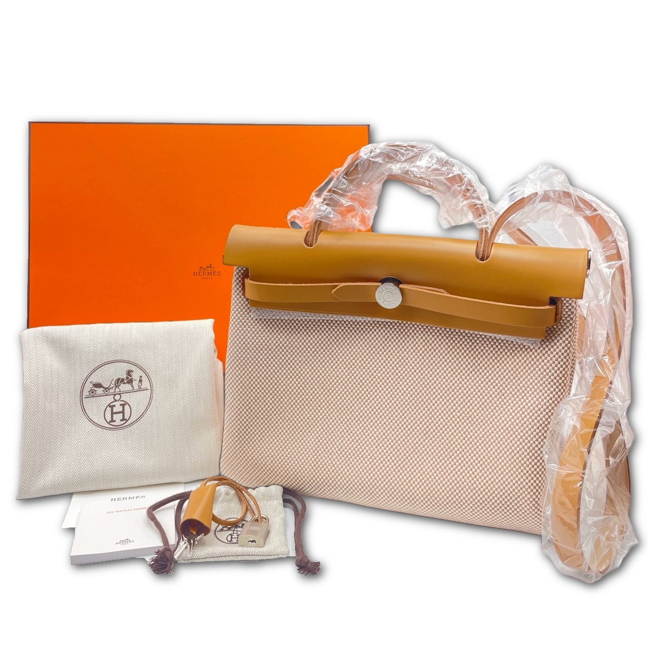 エルメス エールバッグ 31 ナチュラルサブレ トワルGM/ヴァッシュ