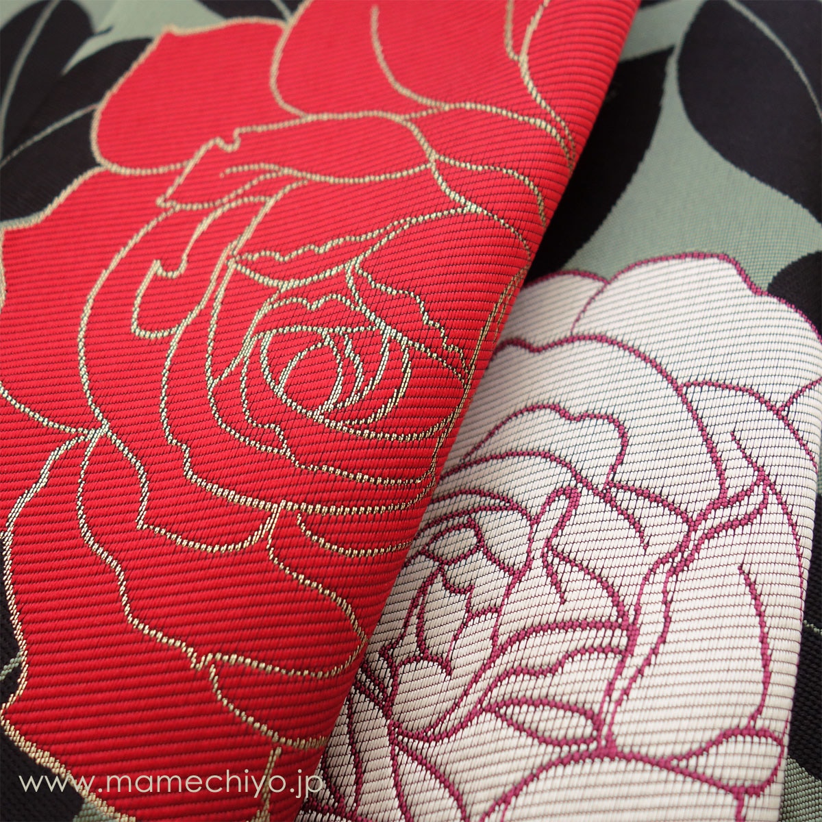 受注会23日まで】名古屋帯 博多織 薔薇