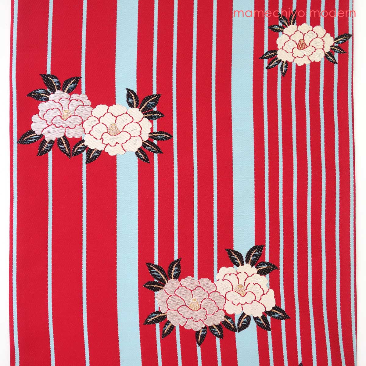 正絹 袋帯 西陣織 花と鼓