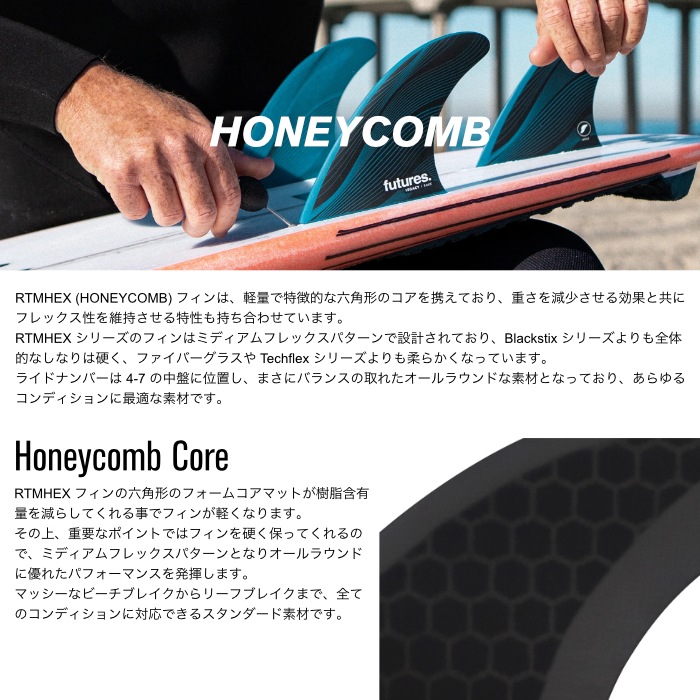 フューチャー フィン トライフィン ショートボード用 FUTURES. FIN