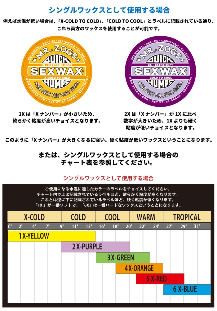 サーフワックス サーフィン ワックス SEXWAX セックスワックス QUICK