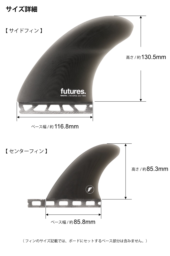 フューチャー フィン ツインスタビ 2＋1 ラスタビッチ FUTURES. FIN