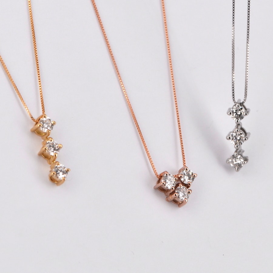 トリロジー ダイヤモンド ネックレス /b0233da ジュエリー専門店