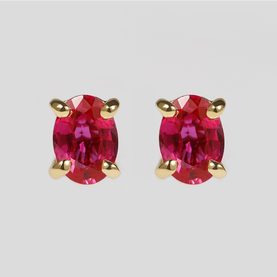 非加熱 ピジョンブラッド ルビーピアス /c0019 ジュエリー専門店